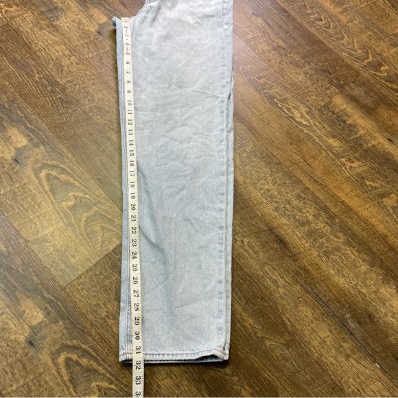 American Eagle AE Strigid Jeans Highest Waist Crossover Baggy Straight Womens 8 - Picture 9 of 12